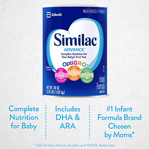 Similac Advance Infant Formula with Iron, Powder, One Month Supply, 36 Ounce