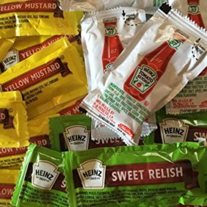 Ketchup, Mustard, Sweet Relish Condiment Combo (Total 75 Packets)