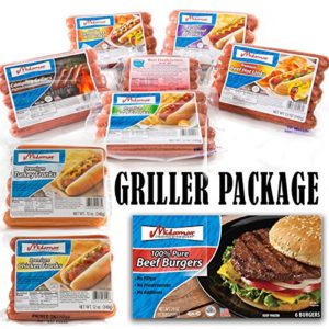 Midamar Halal Griller Package - Hot Dogs, Grillers, Burgers, Franks