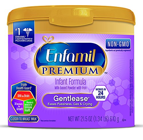 Enfamil PREMIUM Gentlease, Milk-Based Formula, for Fussiness, Gas, and Crying, Powder, 21.5 oz Tub