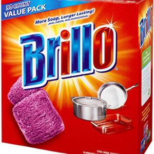Brillo® Steel Wool Soap Pads 794628302188 Original Scent (Red), 30-Count Jumbo Pack