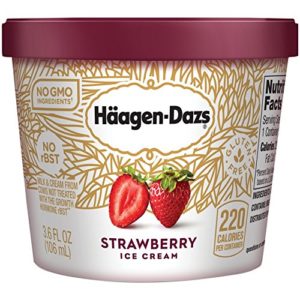 Haagen Dazs, Strawberry Ice Cream, 3.6 Oz. Cup (12 Count)