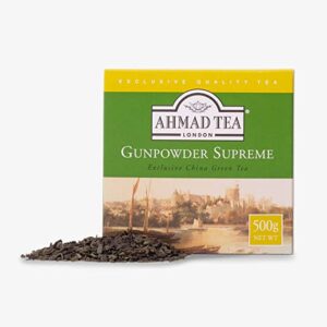 Ahmad Tea Loose Leaf Green Tea, Gunpowder, 17.64 Ounce (Pack of 12)