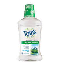 Tom's of Maine Long Lasting Wicked Fresh Cool Mountain Mouth Wash Bottle, Mint, 16 Ounce ( Pack of 6 )