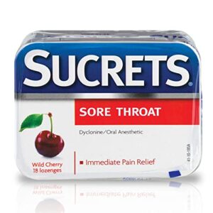 Sucrets Original Formula Sore Throat Lozenges Wild Cherry 18 Each (Pack of 11)