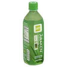 ALO Awaken Aloe Vera Juice Drink, Wheatgrass, 16.9 Fl. Oz (Pack of 12), Cane-Sugar Sweetened, Aloin-Free, No Artificial Flavors Preservatives or Colors, Gluten Free, Vegan