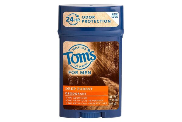 Tom's of Maine Men's Long Lasting Wide Stick Deodorant, Deodorant for Men, Natural Deodorant, Deep Forest, 2.25 Ounce, 1-Pack