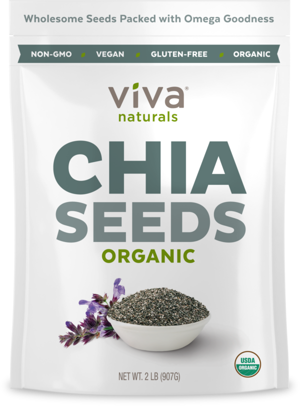 Viva Naturals The Finest Organic Raw Chia Seeds, 1 Pound
