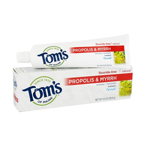 Toms of Maine Toothpaste Fennel Propolis Myrrh,5.5 Ounce (Pack of 4)