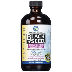Amazing Herbs Premium Black Seed Oil, 8 Fluid Ounce(Packaging May Vary)