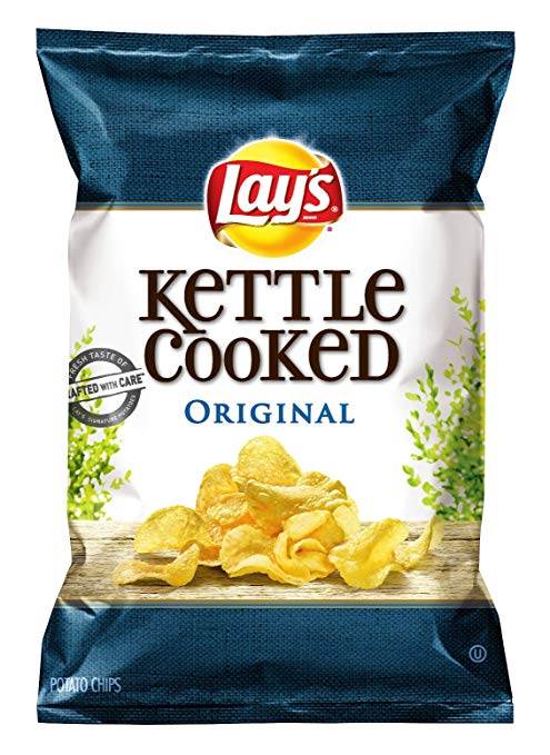 Lay's Kettle Cooked Potato Chips, Original, 8.5 Ounce
