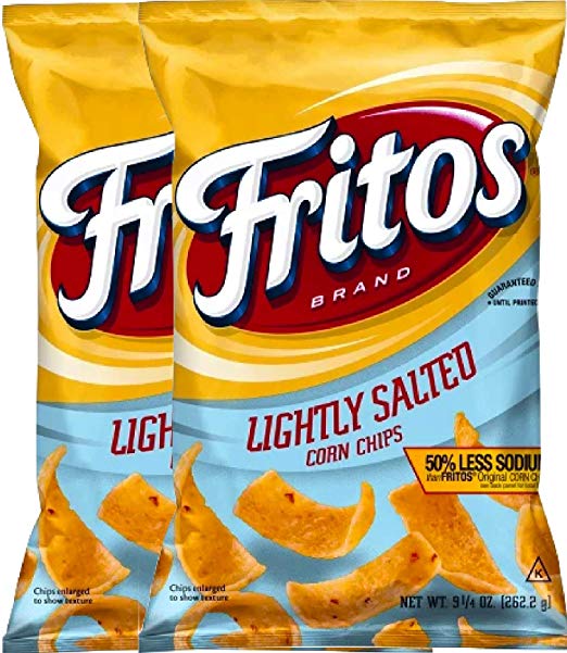 NEW Fritos Lightly Salted Corn Chips 50% Less Sodium - 9.25oz (2)
