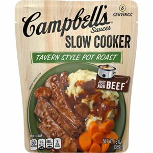 Campbell's Slow Cooker Sauces Tavern Style Pot Roast, 13 oz. Pouch (Pack of 6)