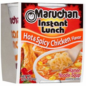 Maruchan Instant Lunch Hot & Spicy Chicken Flavor, 2.25 Oz, Pack of 12