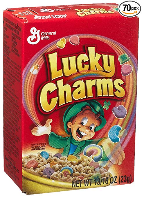 General Mills Lucky Charms Cereal, 0.81-Ounce Single Packs (Pack of 70)