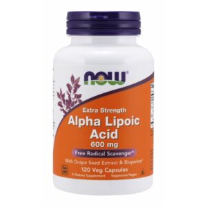 NOW FOODS Alpha Lipoic Acid 600mg Vcaps, 60 CT
