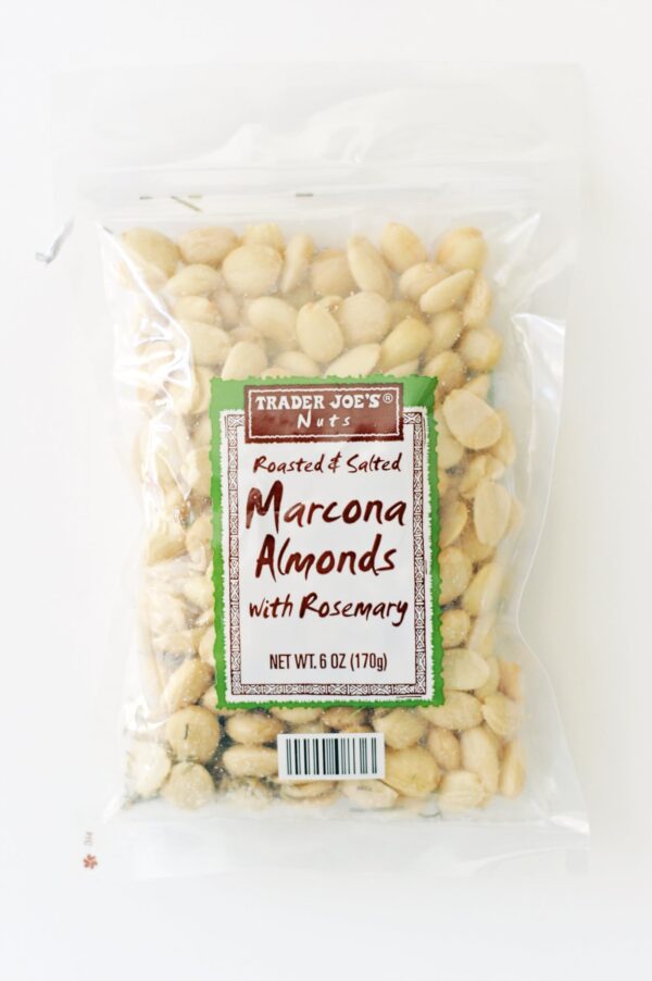 Trader Joe`s Roasted and Salted Marcona Almonds with Rosemary Net Wt. 6oz. (170g)