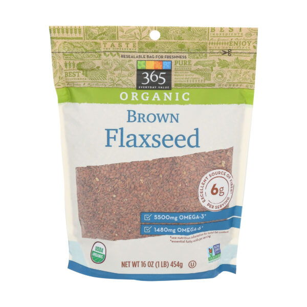 365 Everyday Value, Organic Brown Flaxseed, 16 oz