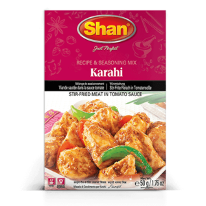 Shan Karahi Seasoning Mix for Stir Fried Meat, 50 Grams (Pack of 6)