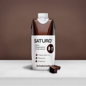 Saturo Meal Replacement Drinks, Chocolate, Vegan Nutritional Drink with Protein, Weight Gain, 11.1 oz Bottles, 8 Pack (Packaging May Vary)