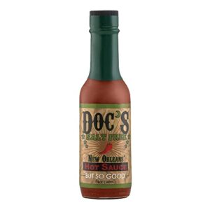 Doc's Original Salt Free Hot Sauce, 5 oz Salt Free Hot Sauce - Red Louisiana Style - All Natural, Gluten Free & Vegan, 5 oz Bottle - By Doc's Salt Free