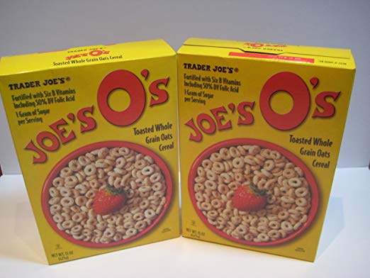 Trader Joe's Cereal, "Joe's O's" Toasted Whole Grain Oats Cereal, 15 Oz Bundle