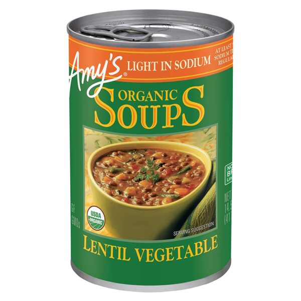 Amy's Organic Soups, Light in Sodium Lentil, 14.5 Ounce (Pack of 12)