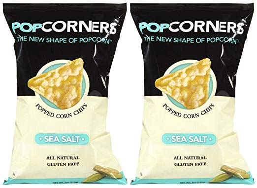 Popcorners Popped Corn Chips w/ Sea Salt, 5 oz, 2 pk