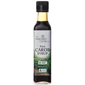 Organic Carob, Australian, Carob Syrup, Superfood, 8.45fl.oz. NON-GMO, World's #1 Best Tasting, Pure Carob Syrup (no added flavors, sugars) Vegan, New Generation Carob, Organic Carob Syrup, Carob