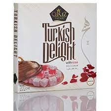 Turkish Delight with Fantastic Rose Flavor (No Nuts) Sweet Confectionery Luxury %100 Handmade Lokum Candy Dessert Glucose Free Gift Box (Approx.18 Pcs) 7 Oz