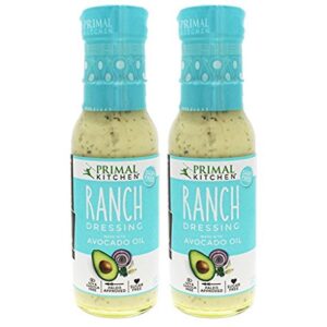 Primal Kitchen - Organic Ranch Dressing, Avocado Oil-Based, Vegan & Paleo Approved - (8 Oz X 2 Pack)