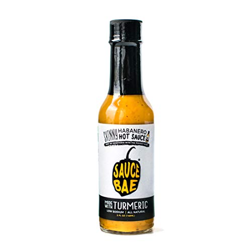 Sauce Bae Skinny Habanero Hot Sauce - Made With Turmeric, Low Sodium, Hint of Sweetness With The Perfect Kick - 5 oz