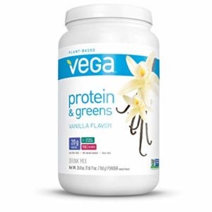 Vega Protein & Greens Vanilla (25 Servings, 26.8 Ounce) - Vegan Plant Based Protein Powder Shake, Gluten Free, Non Dairy, Non Soy, Non GMO