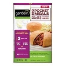 Gardein BBQ Pulled Porkless Shreds Pocket Meals, 14.1 Ounce -- 6 per case.