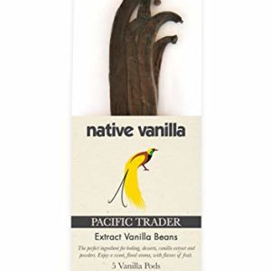 Vanilla Beans 5 Grade B Prime Extract Tahitian Vanilla Bean Pods (5 each Native Vanilla beans)