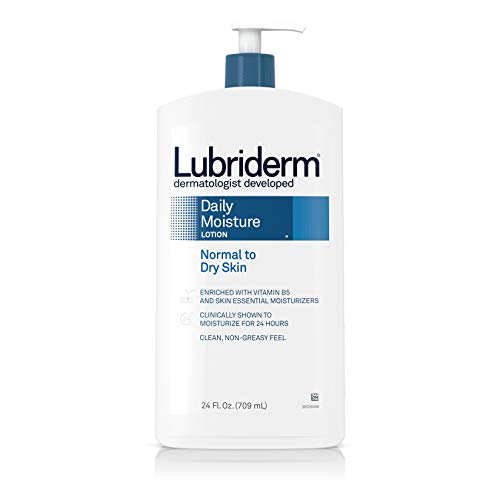 Lubriderm Daily Moisture Hydrating Body and Hand Lotion with Vitamin B5, Non-Greasy, 24 fl. oz