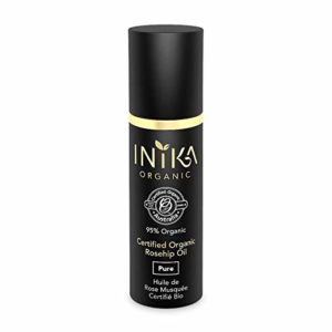 INIKA Certified Organic Pure Rosehip Oil, Natural & Organic Skincare, Hydrating, Nourishing, Antioxidant, All Skin Types, Halal, 15ml (0.5 fl oz)