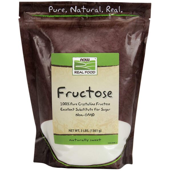 NOW Foods, Fructose, Pure Crystalline Frustose, Excellent Substitute for Sugar, Non-GMO and Kosher, 3-Fructose