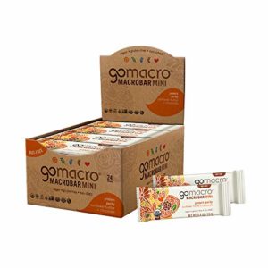 GoMacro MacroBar Mini Organic Vegan Protein Bars, Sunflower Butter + Chocolate, 0.90 Ounce, 24 Count
