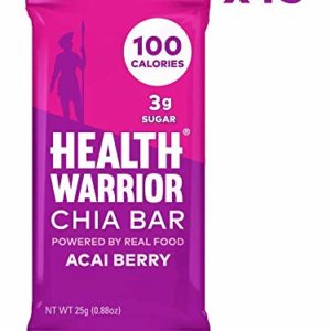 Health Warrior Chia Bars, Acai Berry, Gluten Free, Vegan, 25g bars, 15 Count