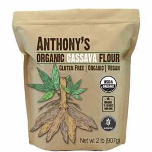 Anthony's Organic Cassava Flour, 2lbs, Batch Tested Gluten Free, Vegan, Non GMO
