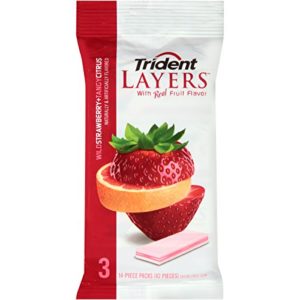 Trident Layers Sugar Free Gum (Wild Strawberry & Tangy Citrus, 14-Piece, 3-Pack)