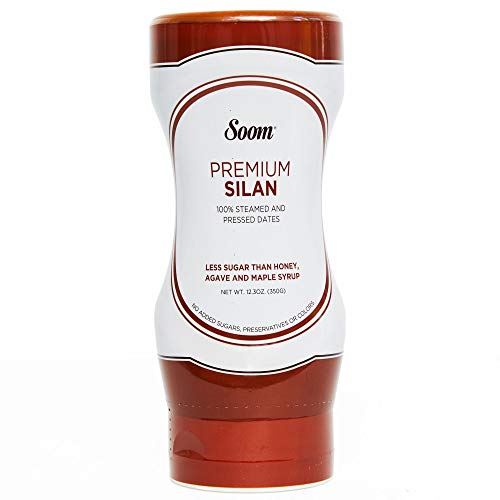 Soom Foods Silan Date Syrup - Vegan, Refined Sugar-Free, Paleo-Friendly, Gluten-Free, 12.3 Oz Squeeze Bottle
