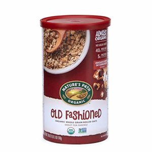 Nature's Path Original Whole Rolled Oats, Healthy, Organic & Sugar Free, 1 Canister, 18 Ounces (Pack of 6)