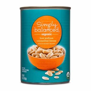 Simply balanced Organic Low Sodium Cannellini Beans White Kidney Beans, 15 OZ (One Pack)