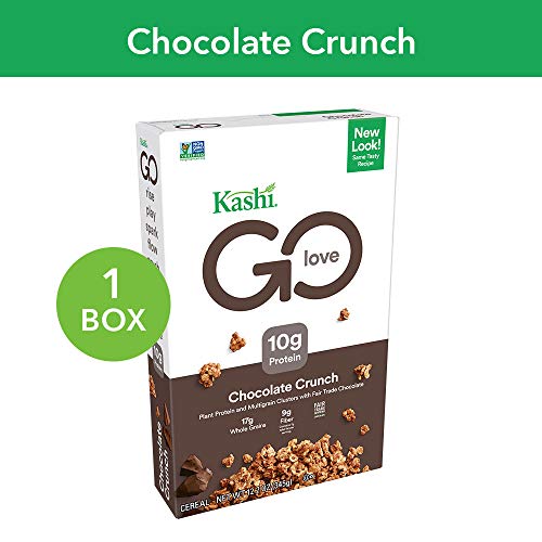Kashi GO Chocolate Crunch Breakfast Cereal - Vegan | Non-GMO | 12.2 Oz Box