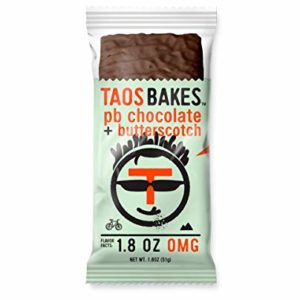 Taos Bakes Energy Bars - Peanut Butter Chocolate + Butterscotch (Box of 12, 1.8oz Bakes) - Gluten-Free, Non-GMO, Vegan Snack Bars