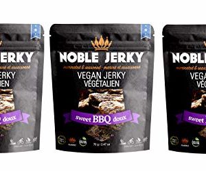 NOBLE Jerky - Sweet BBQ Vegan Jerky 3×2.47 oz