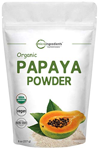 Micro Ingredients Organic Papaya Powder, 8 Ounce (227 Gram), Powerfully Supports Antioxidant and Digestive Function, No GMOs and Vegan Friendly