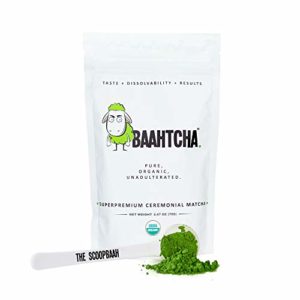 Baahtcha - USDA Organic Matcha Green Tea Powder - Premium Ceremonial Grade - Value Size Lowest Price - Natural Caffeine Energy Drink Mix, Antioxidant, Weight Loss, Fat Burner - 70g